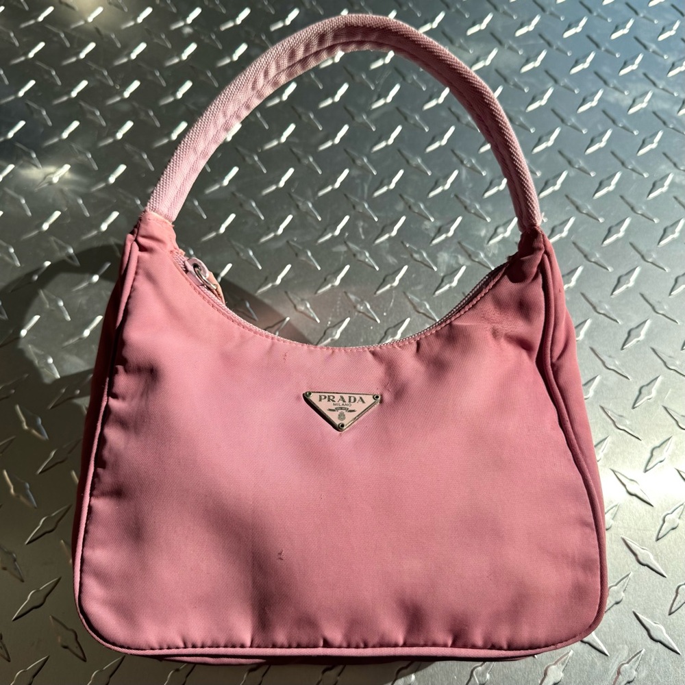 Prada Vintage Mini Tessuto Nylon Bag in Pink